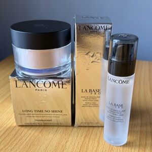 NEW! LANCOME Long Time No Shine Translucent Setting Powder + La Base Pro Primer